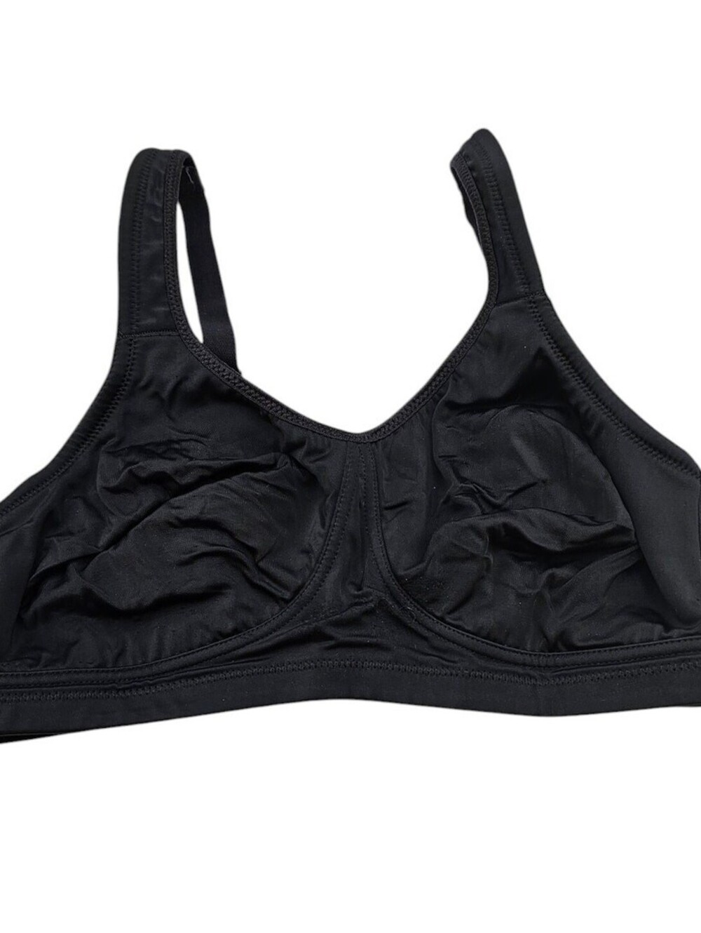 Ashley Stewart Sz 38C Classic Unlined T Shirt Bra Solid Black Full Coverage